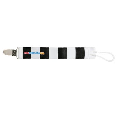 The Teething Egg :: Companion Clip - Black & White Stripe